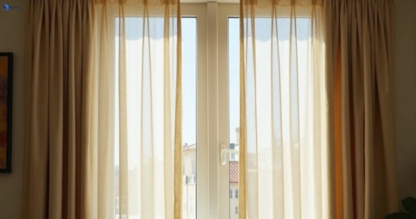Dull dusty drapes in marsden-park-nsw before professional cleaning
